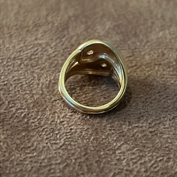 Brent Neale look-alike Flush Knot Gold Plated Ring - Picture 9 of 13